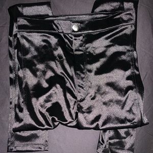 H&M Black Satin Pants